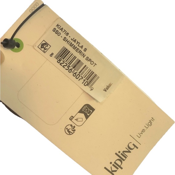 Kipling Black JAYLA Small Shimmering Spot Bag nwt - Picture 6 of 16